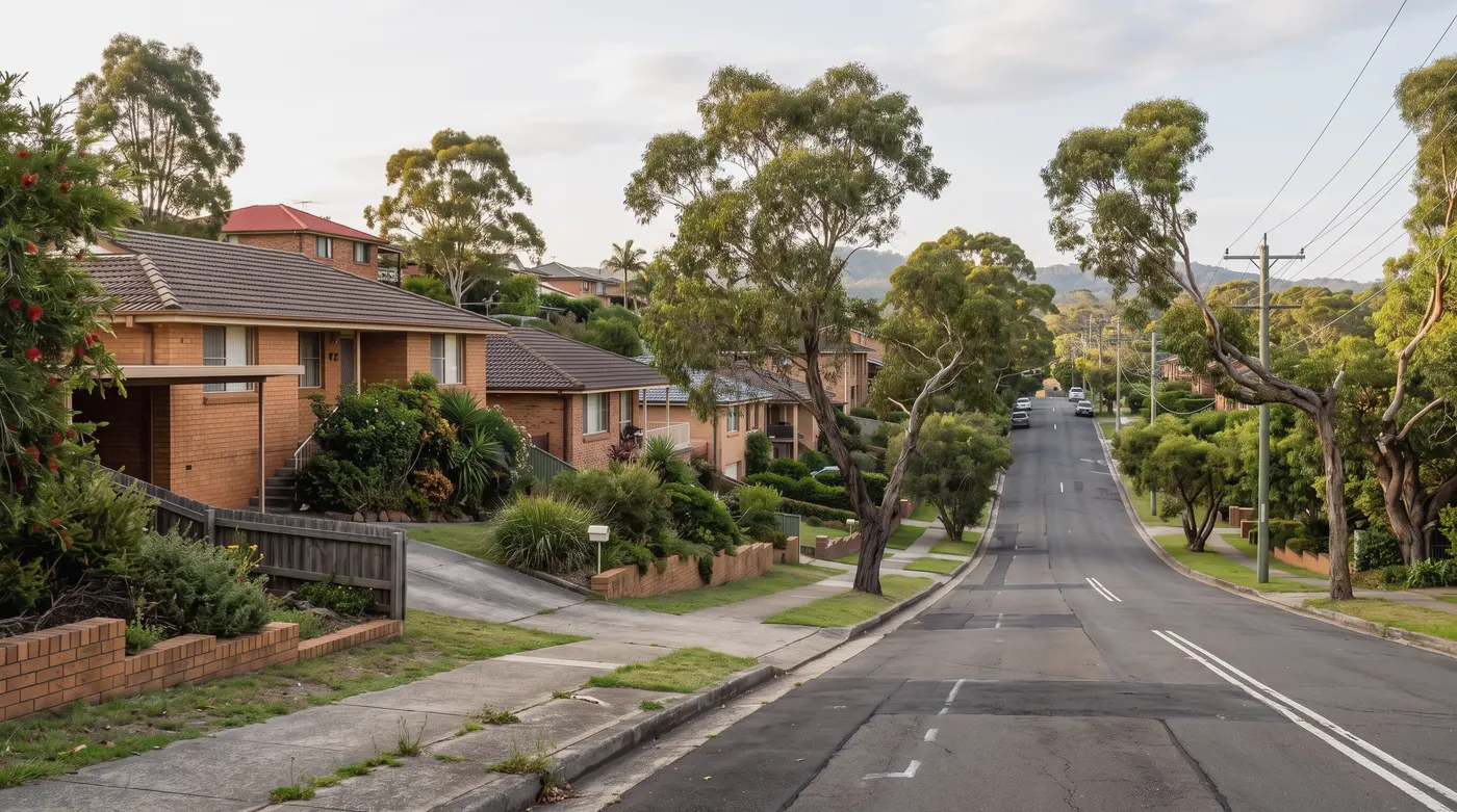 A leafy residential street in Charlestown, Lake Macquarie