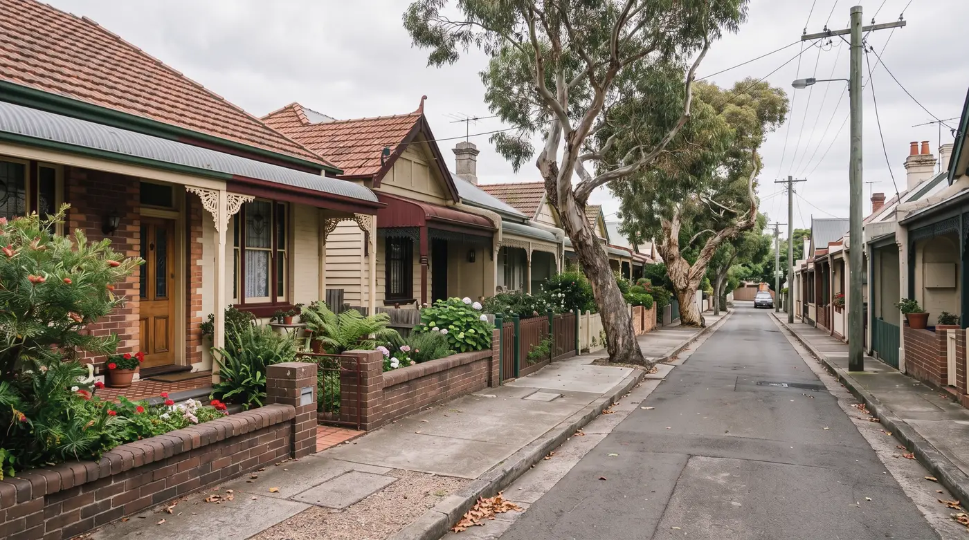 A leafy residential street in Hamilton, Newcastle