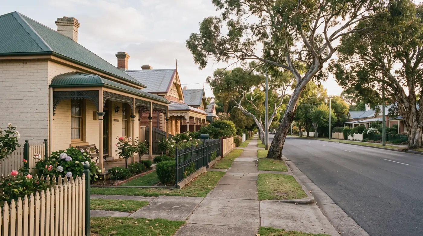 A leafy residential street in Maitland, Hunter Valley